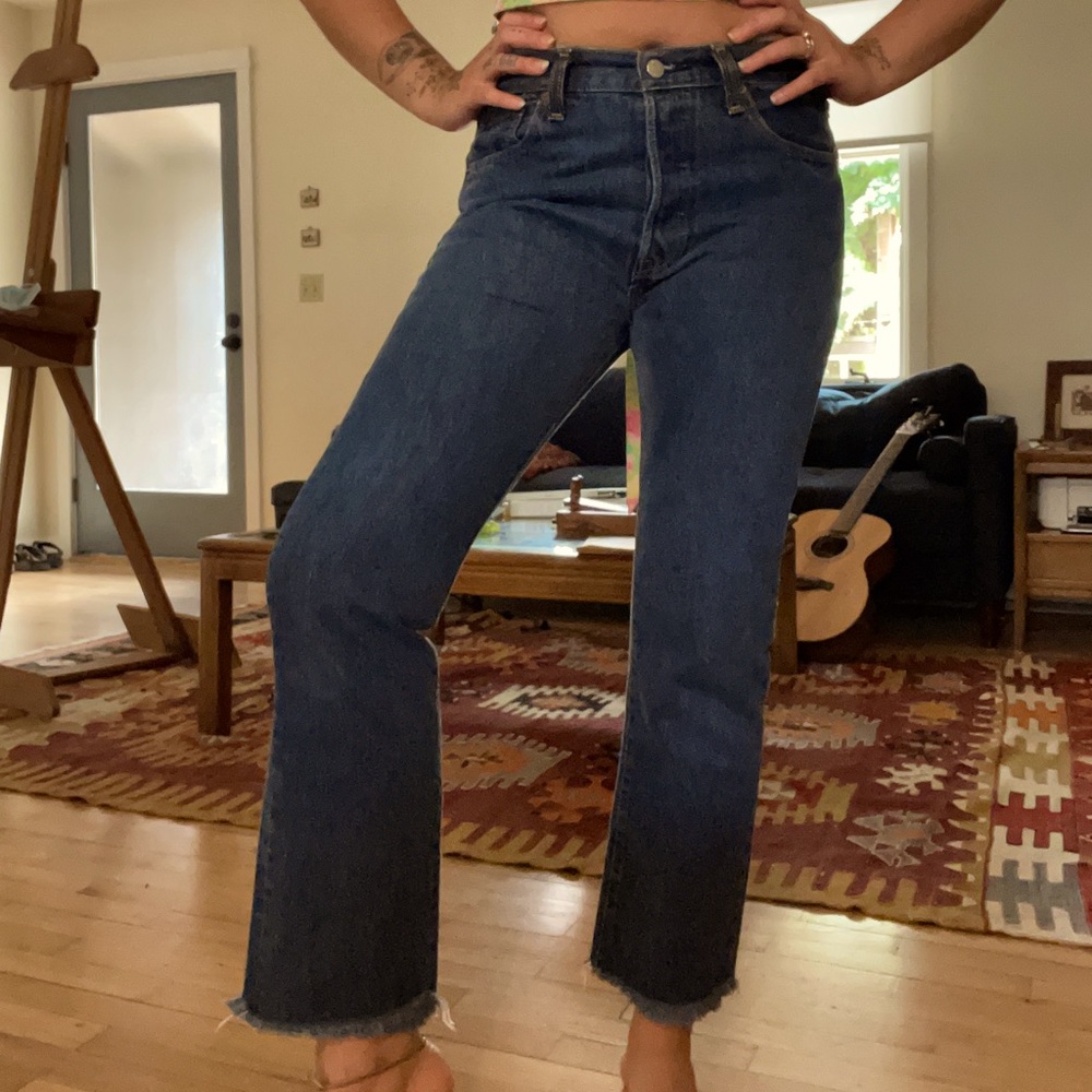 Levi’s 501 dark wash!